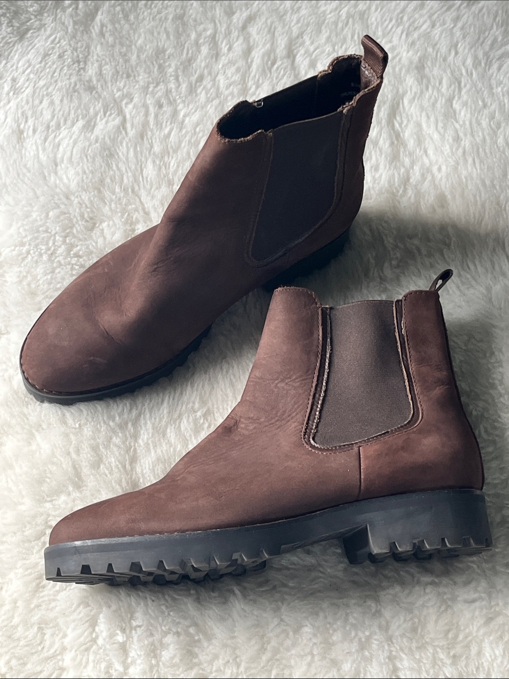 Thursday Boot Co Everyday chocolate brown Matte Leather Chelsea Boots size 10.5